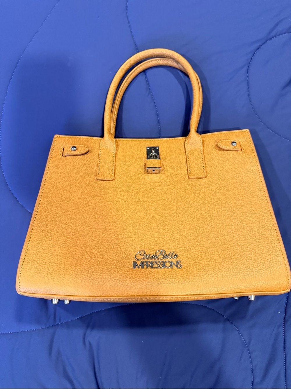 Impressions Orange Structured Satchel